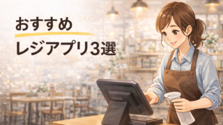 カフェのおすすめレジアプリ3選を説明している画像