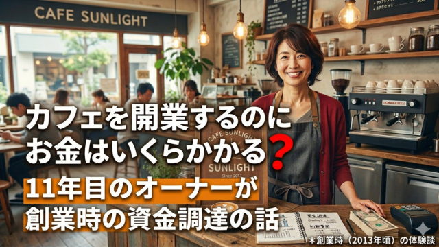 カフェ開業時に実際に資金調達した話を細かく説明している画像
